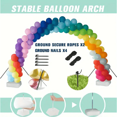 L'arco dei palloncini può stare fuori