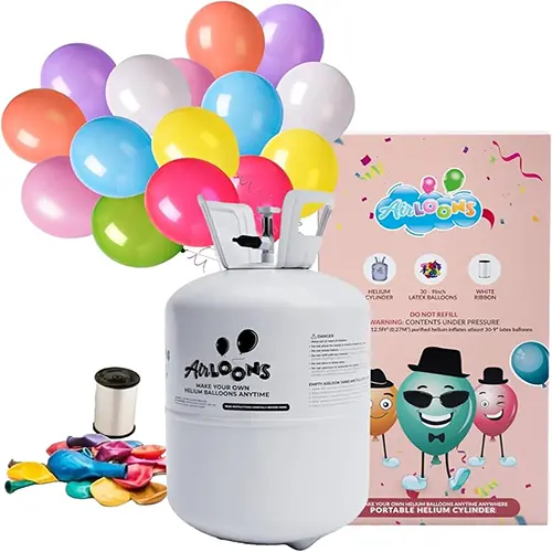 I palloncini in lattice possono essere riempiti con elio per galleggiare