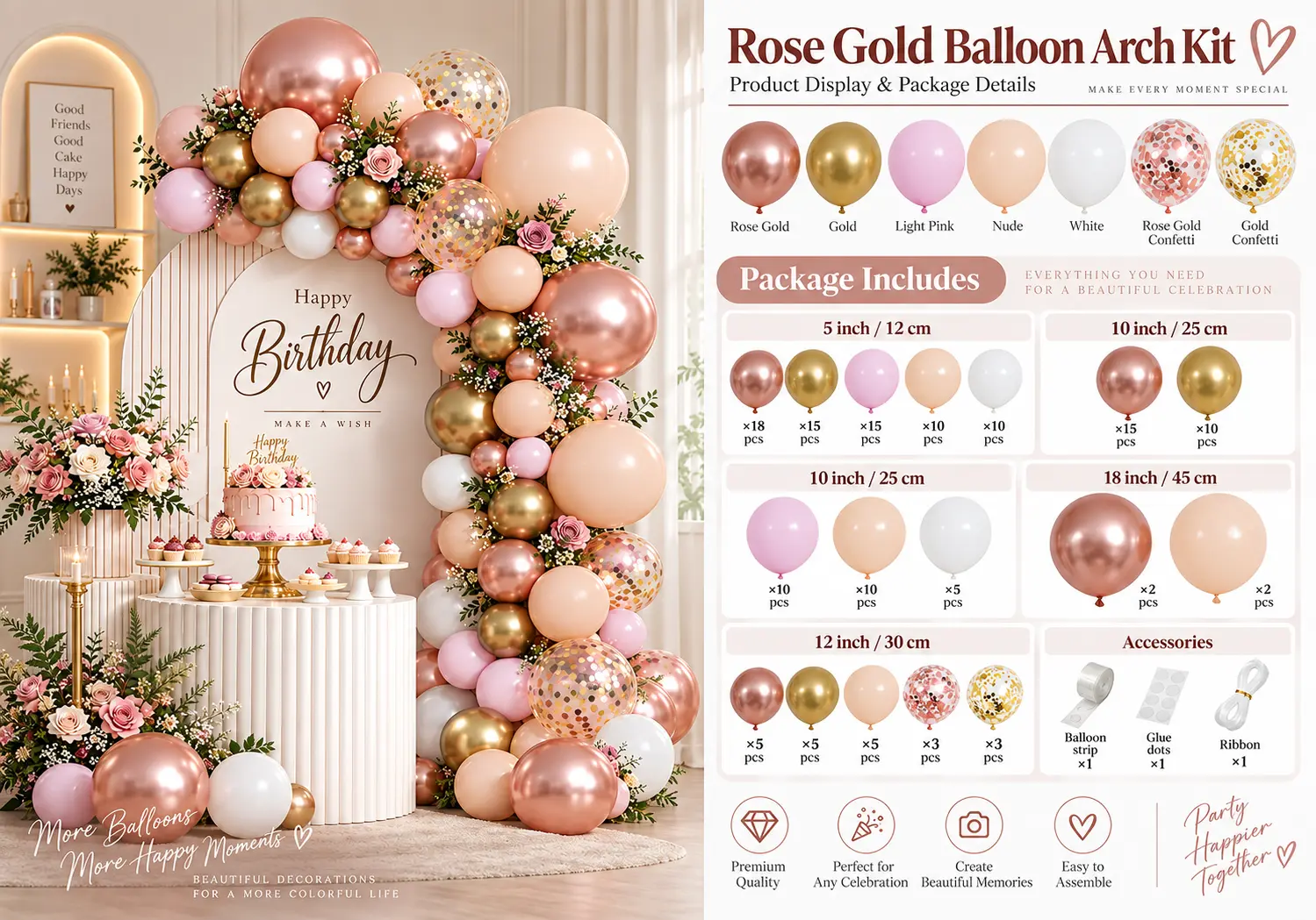 Kit arco per palloncini all'ingrosso: cosa include un kit completo