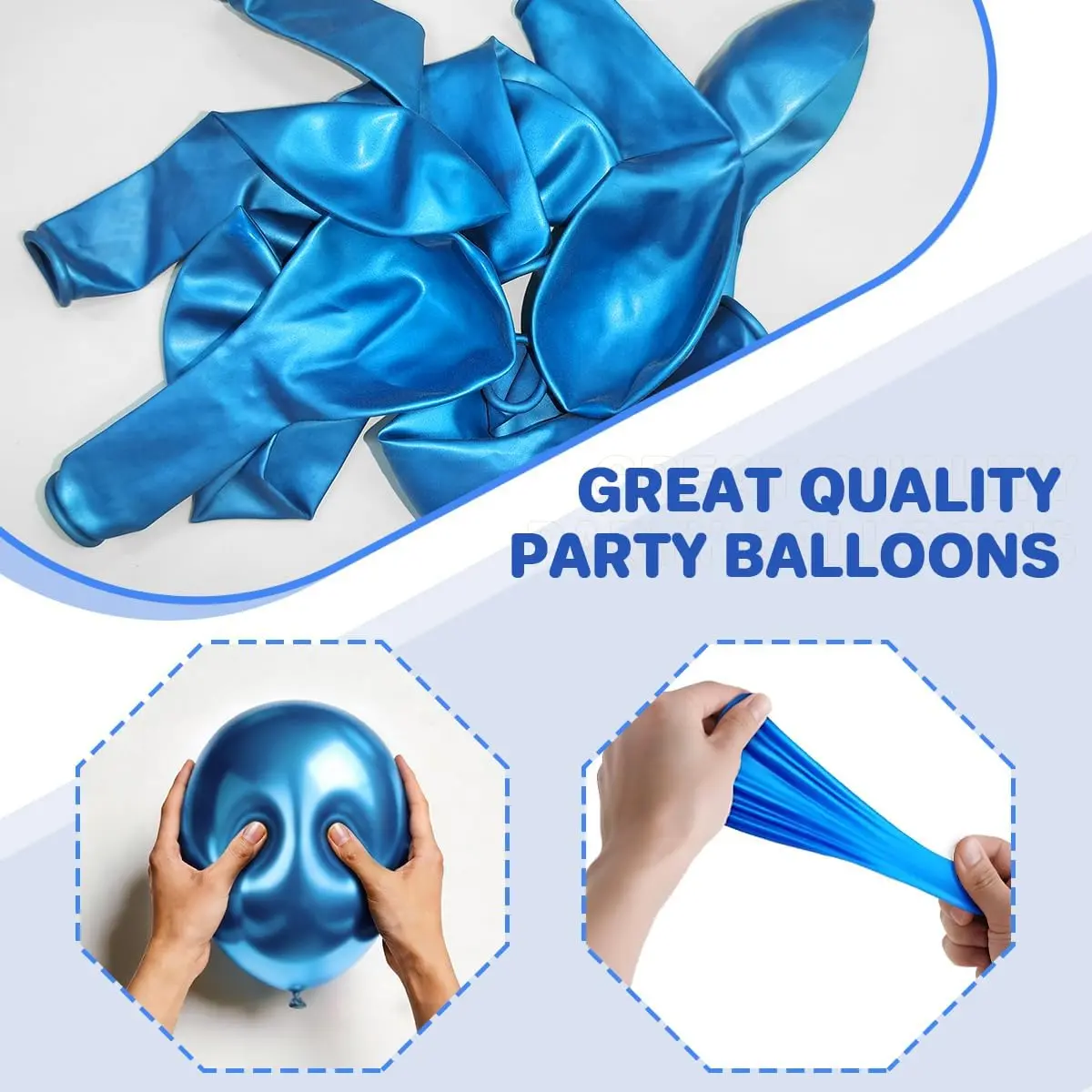 Palloncini blu metallizzati