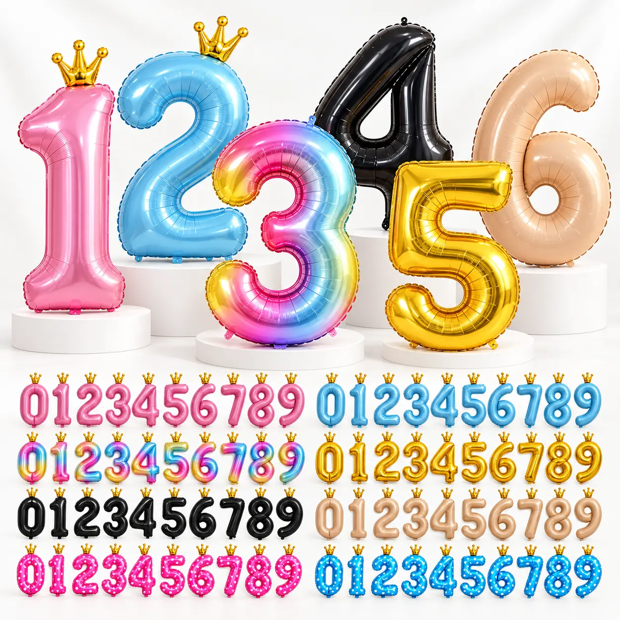 Palloncini foil con numeri da 32 pollici