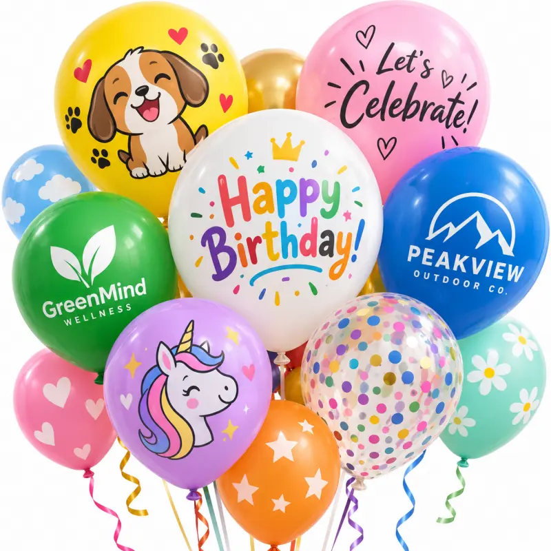 Palloncini in lattice stampati personalizzati da 5 pollici