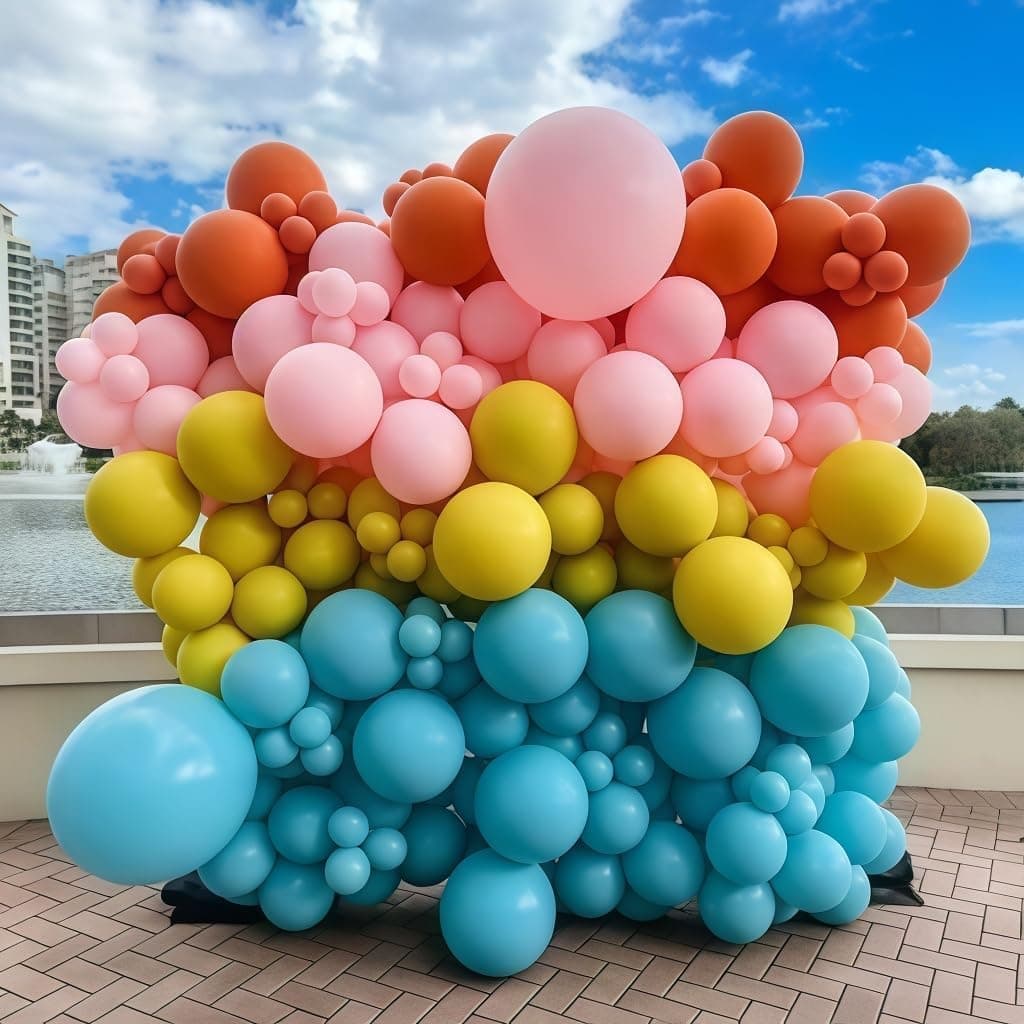 Set ghirlanda di palloncini retrò Boho