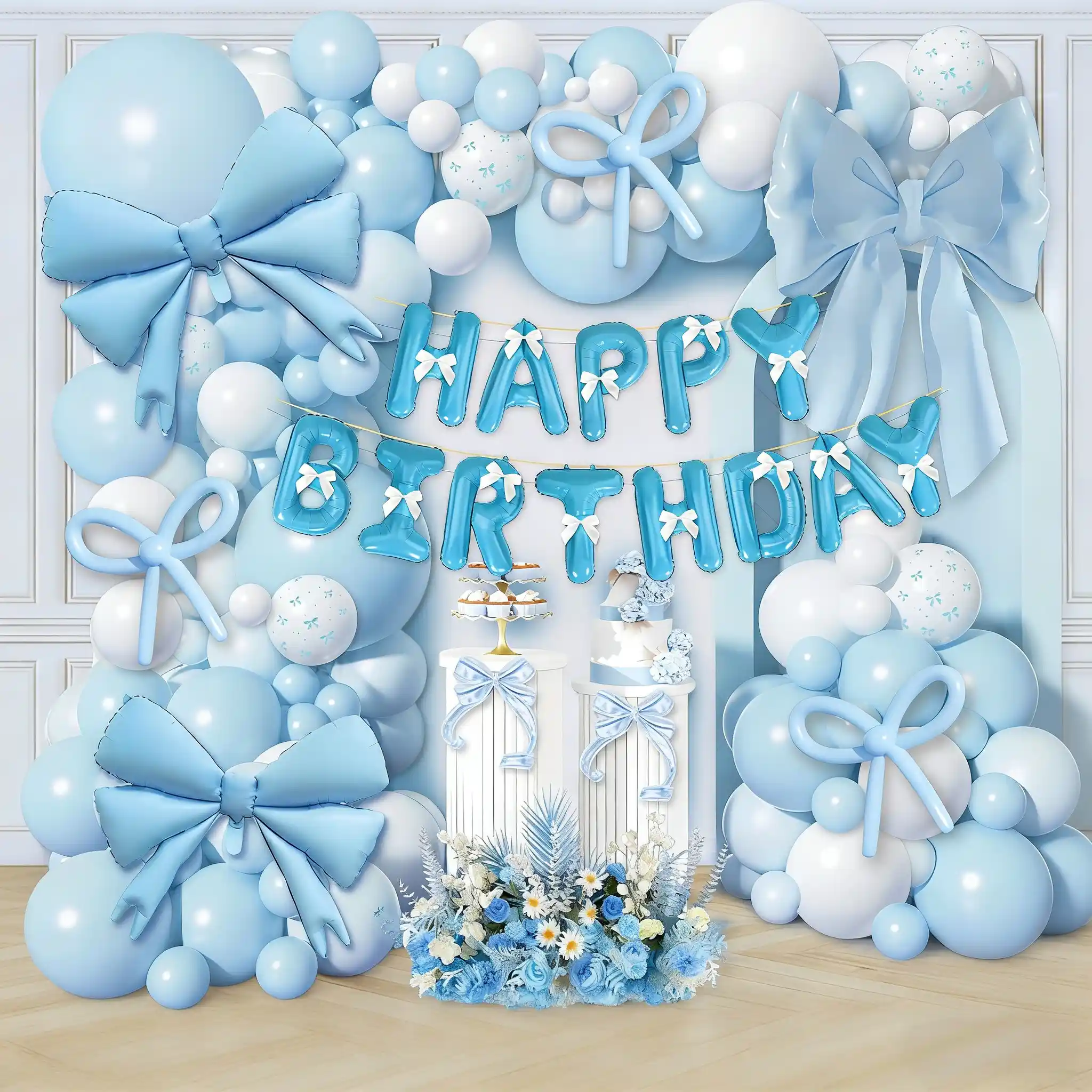 Arco per palloncini a tema fiocco