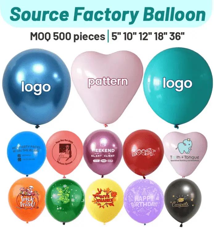 Palloncini in lattice con logo personalizzato