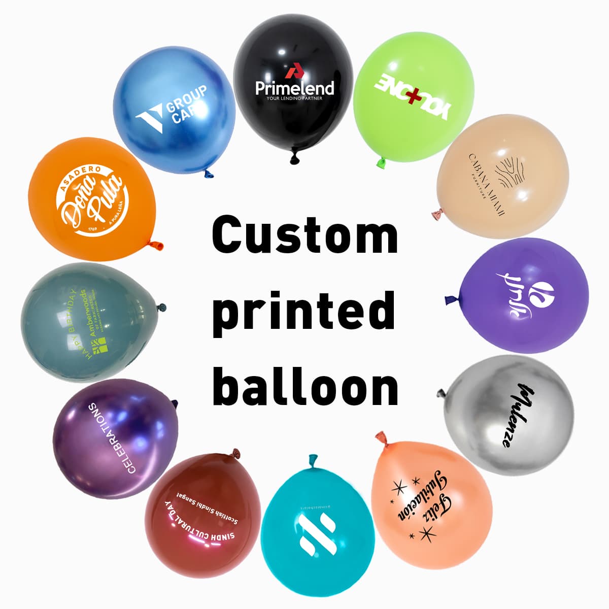 Palloncini in lattice stampati con logo personalizzato