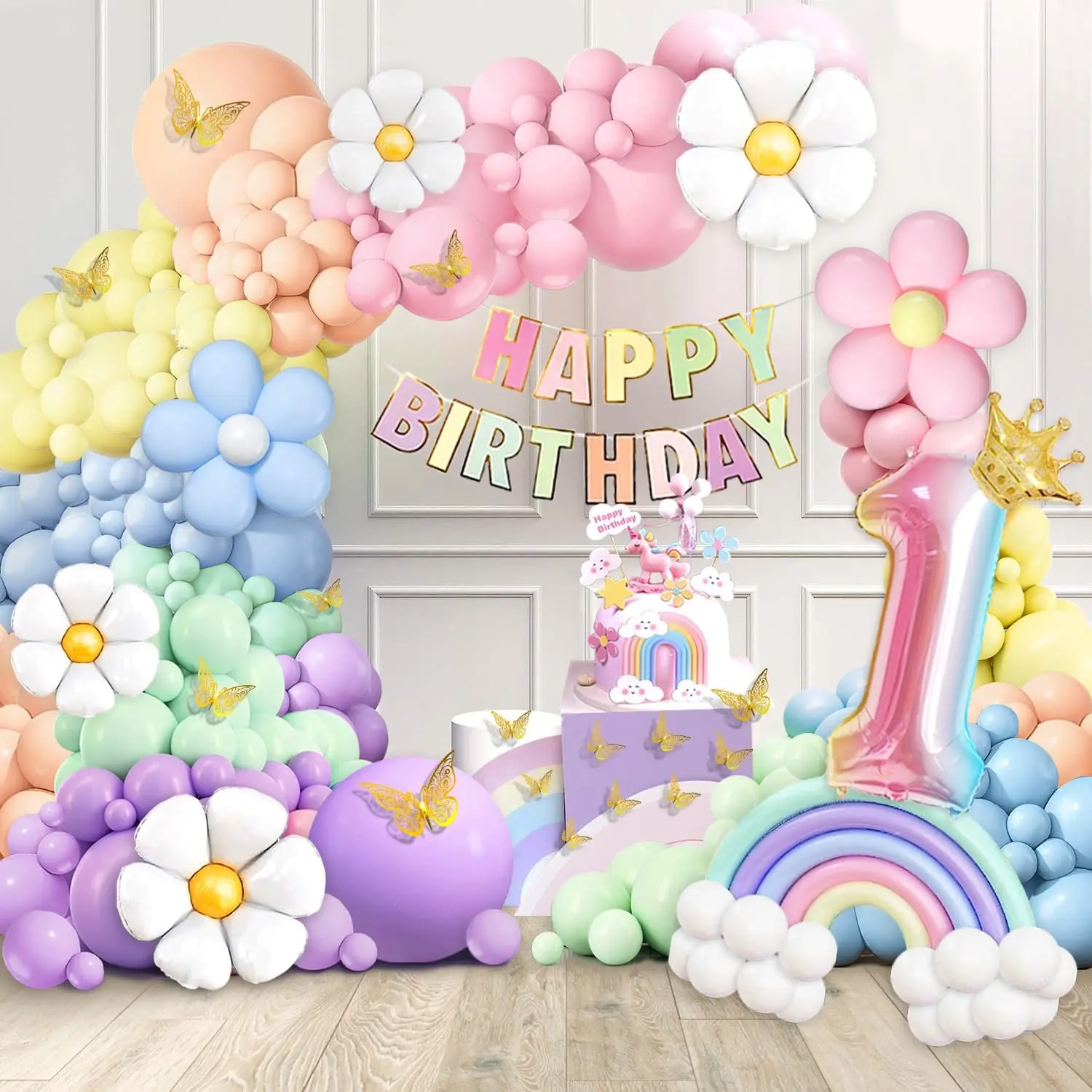 decorazioni per palloncini primo compleanno