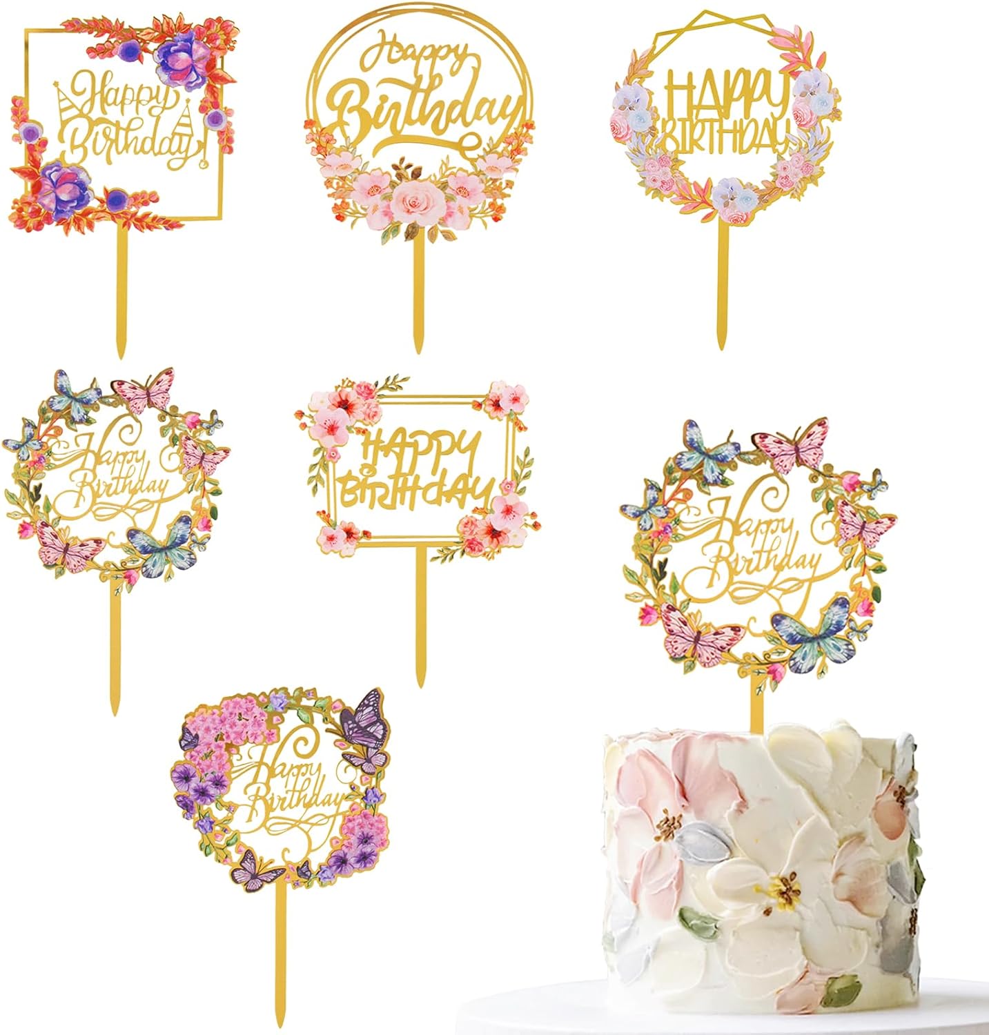Toppers della torta di buon compleanno