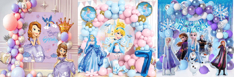 Princess party foil balloon set