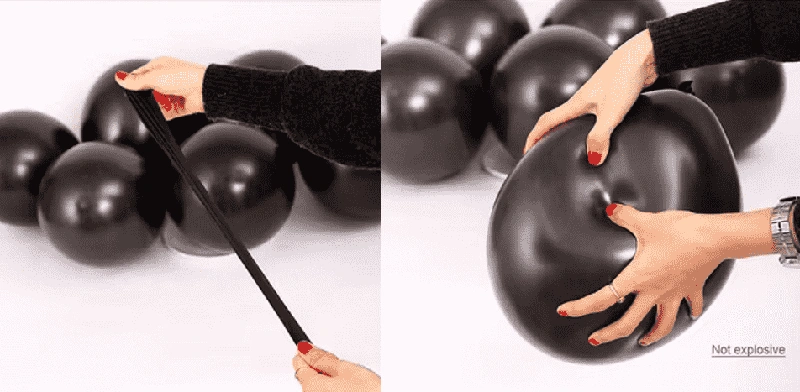 Elasticity inspection of latex balloons