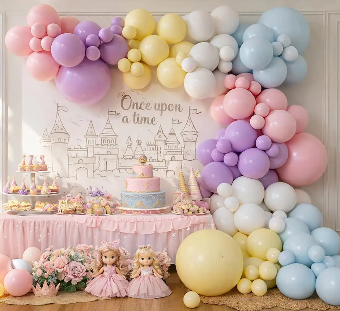 Kit arco ghirlanda di palloncini pastello Macaron