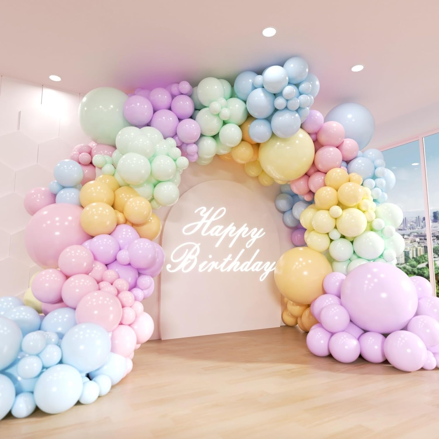 Macharoon Balloons Garland Arch
