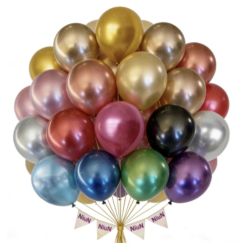 Piccoli set di palloncini colorati metallizzati