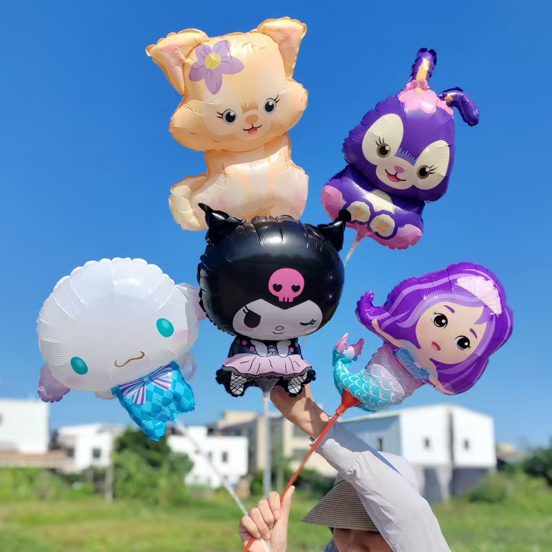 mini palloncini foil su bastoncini