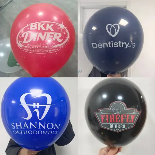 Palloncini con logo multicolore
