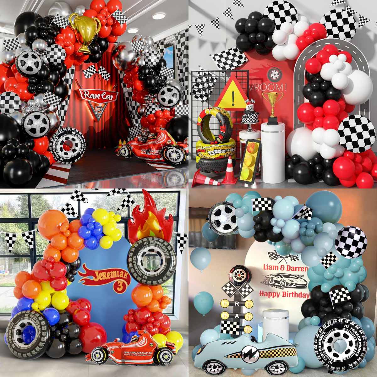 Kit arco a palloncini per auto da corsa