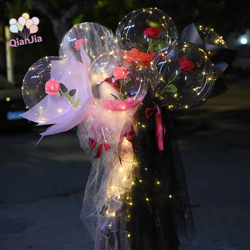 Palloncino Rose Bobo con luci a Led