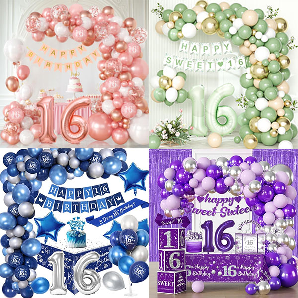 Dolce arco di 16 palloncini